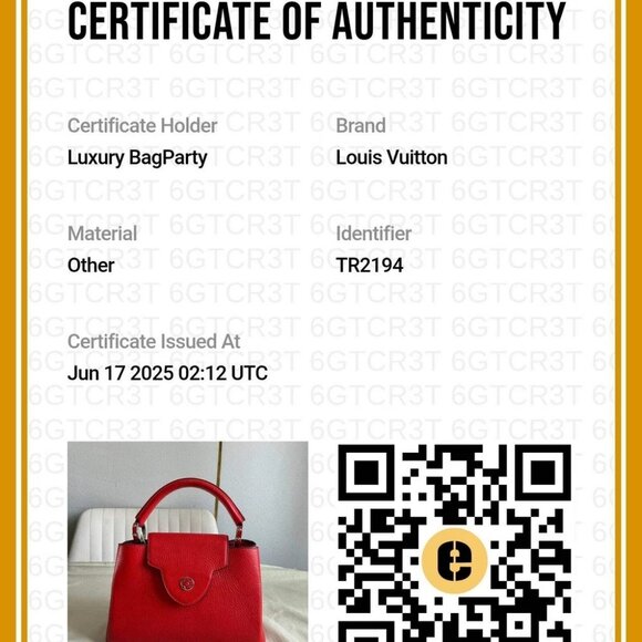 Louis Vuitton Taurillon Capucines BB Red - Picture 8 of 9